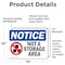 Signmission Not A Storage Area, 14 in W x Rectangle, Vinyl Decal OS-2PACK-NS-D-1014-L-16252 - alternate 5